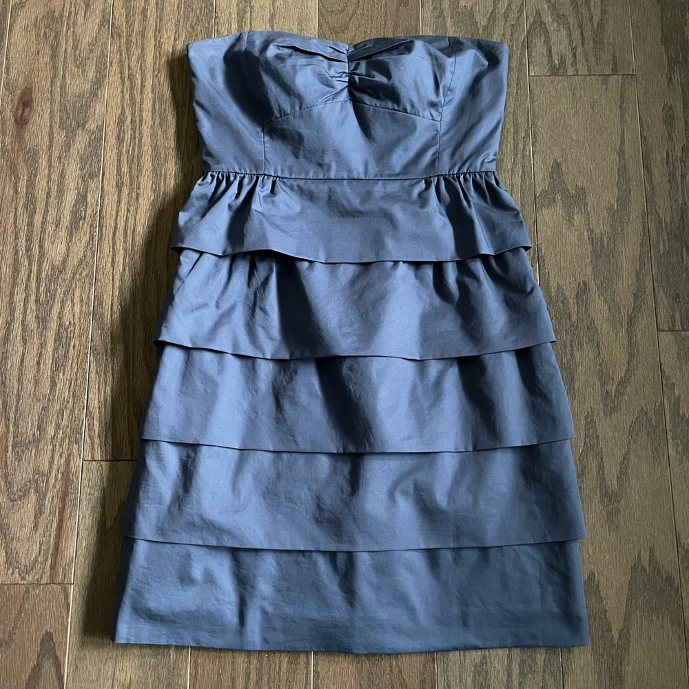 J. Crew Strapless Tiered Cotton Dress